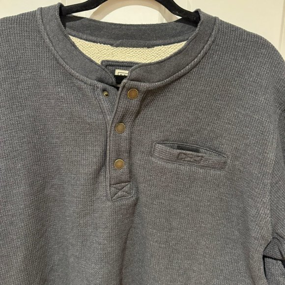 Men's Grey Waffle Fleece Henley‎ - Size XL Tall - Picture 3 of 13